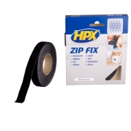 Afbeeldingen van Zip fix klittenband (lus) - zwart 20mm x