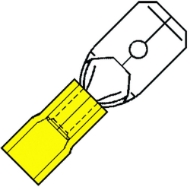 Afbeeldingen van Vlaksteker 6,3x0,8mm geel sp4607h