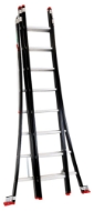 Afbeeldingen van Kel magnus reformladder alu/zwart 3x8