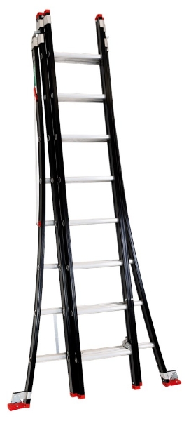Afbeeldingen van Kel magnus reformladder alu/zwart 3x8