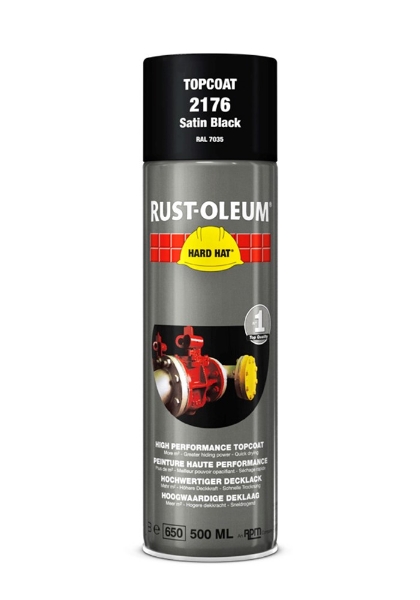 Afbeeldingen van Rust-oleum zwart zijdeglans 2176 spuitbus