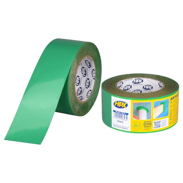 Afbeeldingen van Flexibele PE Tape - groen 60mm x 25m IS6025
