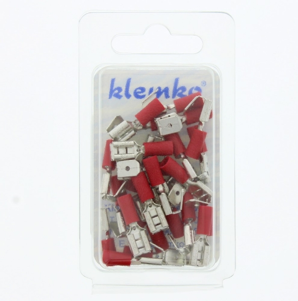 Afbeeldingen van Vlaksteker extra tab 6,3x0,8mm rood sp1507flh