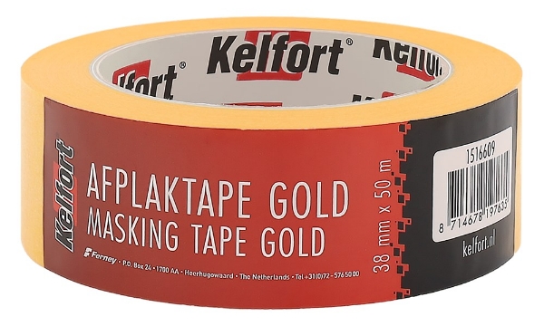 Afbeeldingen van Kelfort afplaktape Gold 38mm 50m