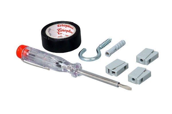 Afbeeldingen van Verlichting aansl.set 1x spanningsch.dr.