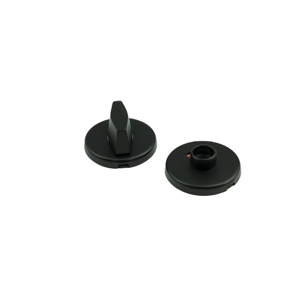 Afbeeldingen van Klikrozet Wc 8Mm Rond Alu. Zwart 55Mm