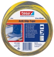 Afbeeldingen van Tesa 0951 antislip-tape zwart/geel 15m, 50mm