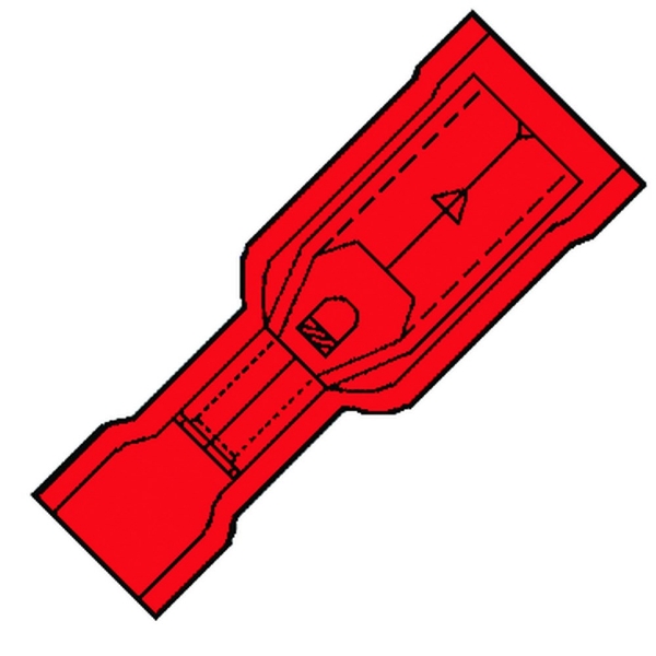Afbeeldingen van Rondstekerhuls 4x21mm rood sp1504ho