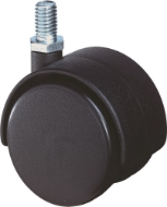 Afbeeldingen van Kelfort meubelwiel zwart 40mm bev.st.m8