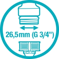 Afbeeldingen van Gar kraanstuk 3/4" zb 18201-20.000.00