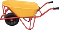 Afbeeldingen van Stratenm.kruiwagen 85ltr. geel ovale buis