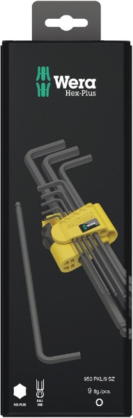 Afbeeldingen van Wer Hex-Plus imp 1ZB Stifsleutelset 9dlg inch