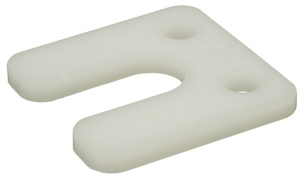 Afbeeldingen van Drukplaat met sleuf transp 70x70x6mm