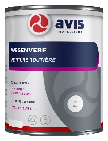Afbeeldingen van Wegenverf wit blik a 750ml ral9010