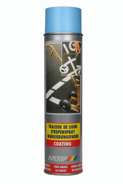 Afbeeldingen van Mot spuitbus wegenverf 600ml blauw