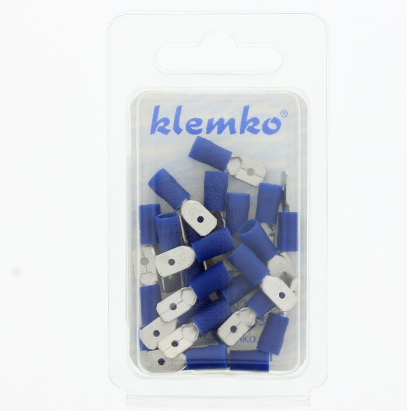 Afbeeldingen van Vlaksteker 6,3x0,8mm blauw sp2507h (25st.)