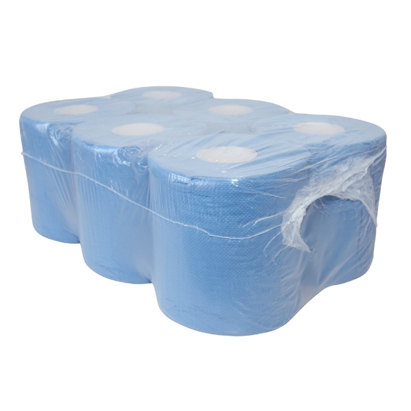 Afbeeldingen van Midi poetspapier blauw 150m x20cm 2l 6 st.