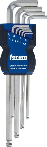 Afbeeldingen van For inbussleutelset 1,5-10mm lang kogelk.