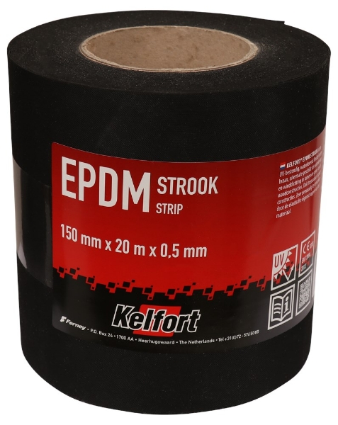 Afbeeldingen van Epdm Folie Zwart 0.15X20M X0.5Mm