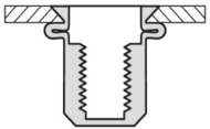 Afbeeldingen van Bl.klinkmoer m8 1.5-4.0mm a 250st