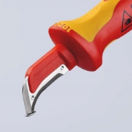 Afbeeldingen van Kabelmantelmes VDE 155mm kling 38mm Knipex