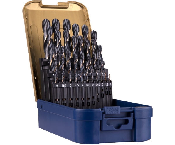 Afbeeldingen van Rotec Precise borenset Cassette 25delig 1-13m