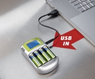 Afbeeldingen van Varta LCD batterijlader + 4xAA 2700mAh