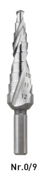 Afbeeldingen van Rotec trappenboor hss nr. 0/9 4-12mm