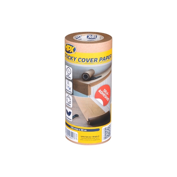 Afbeeldingen van Zelfklevend afdekpapier - 148mm x 30m CP1530