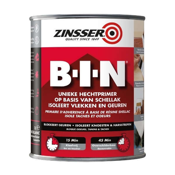 Afbeeldingen van Zinsser bin primer 1 ltr zinsser bin pr