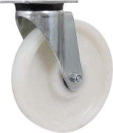 Afbeeldingen van Kelfort zwenkwiel wit kunstst.m.k.lgr 250mm
