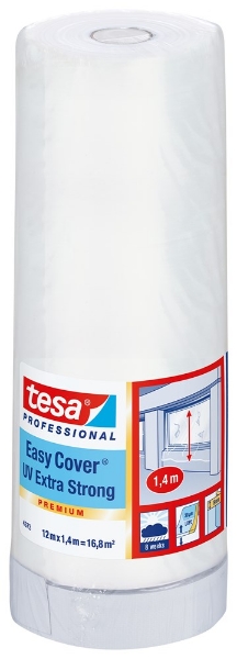 Afbeeldingen van Tesa 4373 easy cover uv trans. 12m, 1400mm