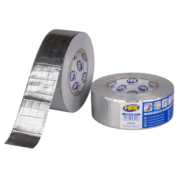 Afbeeldingen van Versterkte aluminium tape 50mm x 50m RA5050