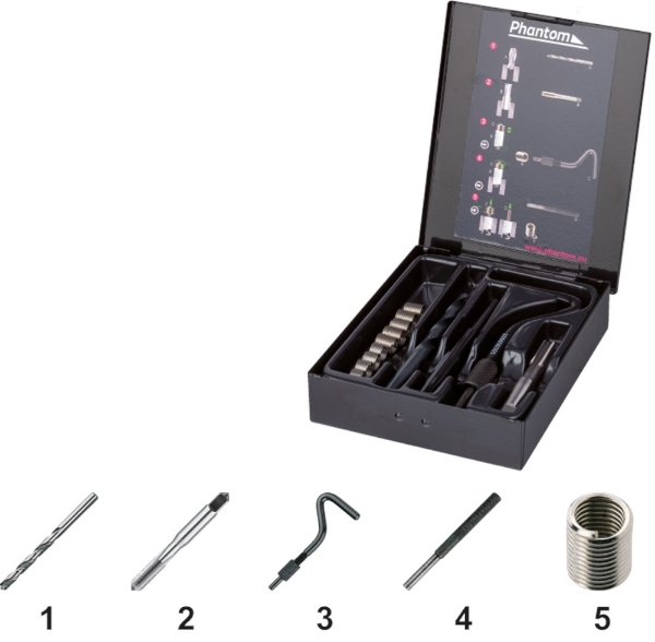 Afbeeldingen van Pha m8x1,25 schroefdraadrep.set