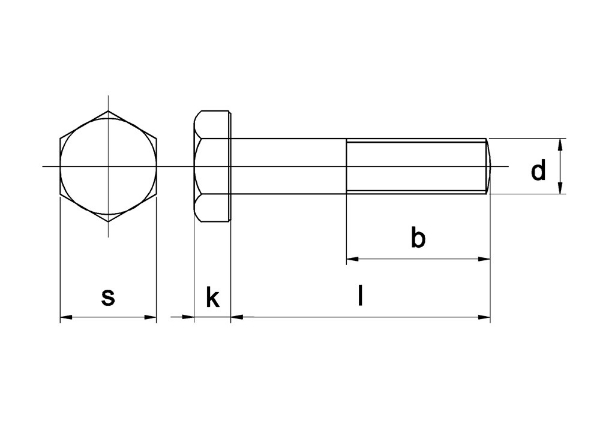 Afbeeldingen van Zeskantborstbout din931 m12x160 8.8 vi