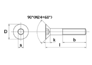 Afbeeldingen van Inbusbout din7991 m12x100mm verzonken 8.8 EV