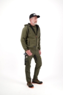 Afbeeldingen van Her Torex broek mt.52(b46)Donker Kaki/ Zwart