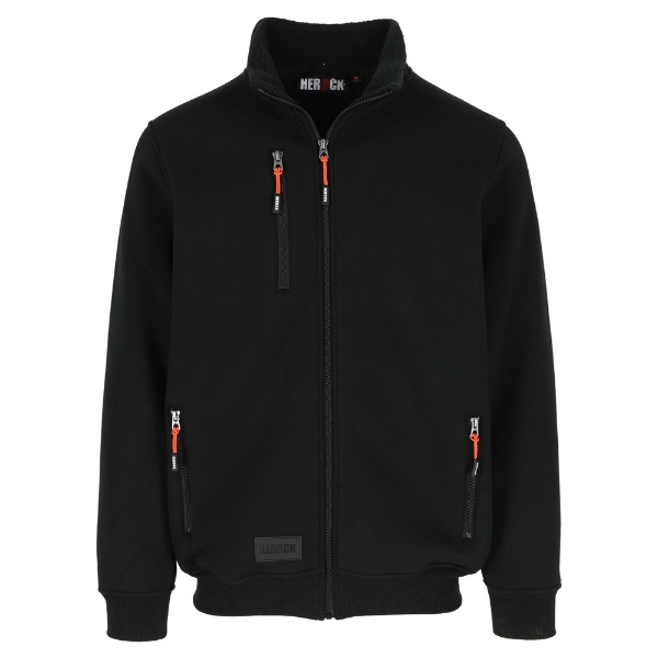 Afbeeldingen van Her Otar sweatvest met kraag  mt.L Zwart