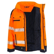 Afbeeldingen van Her jas mt.XL Hodor High Viz Oranje/Marine