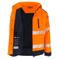 Afbeeldingen van Her jas mt.XL Hodor High Viz Oranje/Marine